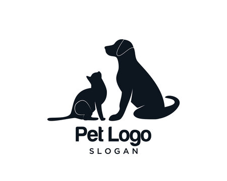 pet logo vector simple design template