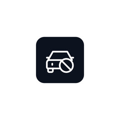 Car Disabled- Pictograph | Line Icon
