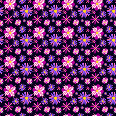 Colorful floral seamless pattern. Ditsy flowers pattern