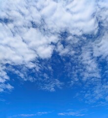 blue sky with clouds in the morning