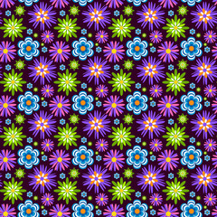 Colorful floral seamless pattern. Ditsy flowers pattern