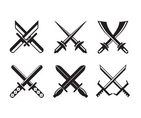 crossed swords symbol vector illustration