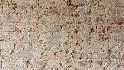 Rough old grunge orange brick wall texture background
