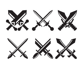 crossed swords symbol vector illustration