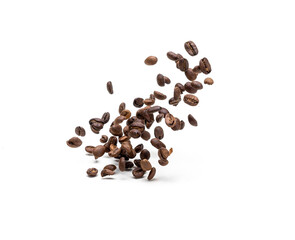Coffee beans in white background