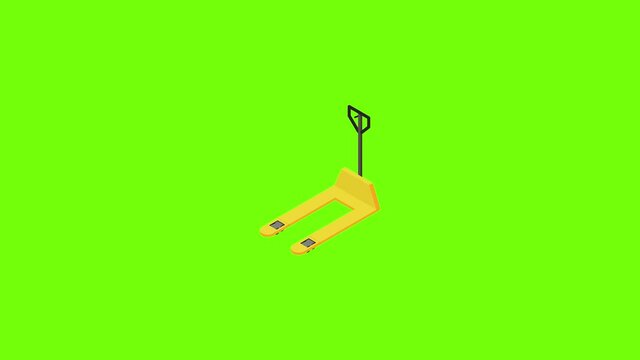 Warehouse forklift icon animation