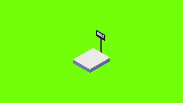 Warehouse scales icon animation