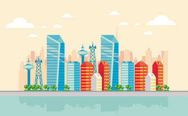 smartcity scene with buildings