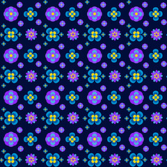 Colorful floral seamless pattern. Ditsy flowers pattern