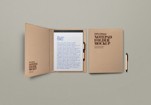 Notepad Folder Mockup 