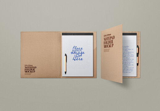 Notepad Folder Mockup 