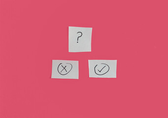 Obraz premium confusion concept right wrong and confusion