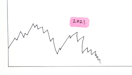 graph hand drawn in 2021 year