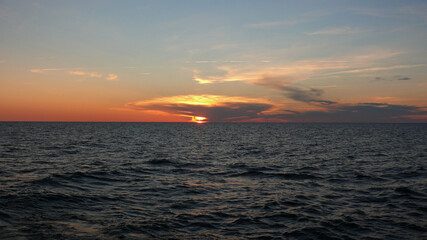 Polskie morze - zachód słońca