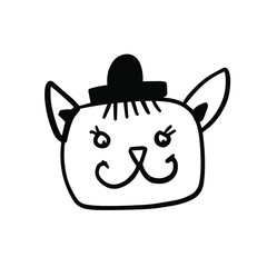 Cat. Hand drawn illustration