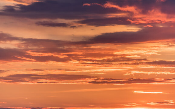 Bright Dramatic Sunset Sky for Sky Replacement or Background