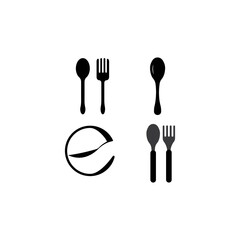 Spoon icon logo vector illustration