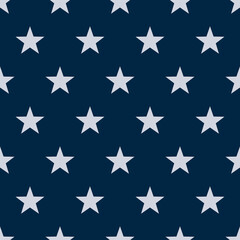 Star seamless pattern background. US flag color. Fabric designs and backgrounds.