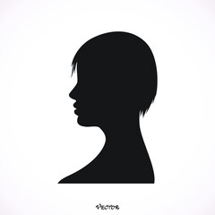 silhouette of a woman in profile