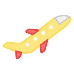 Its time to travel, flat design icon of aeroplane
