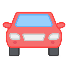 Car, flat design of private transport