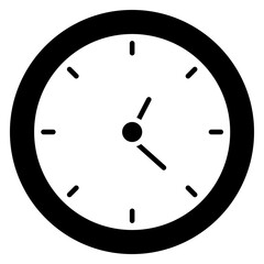 An editable design icon of clock