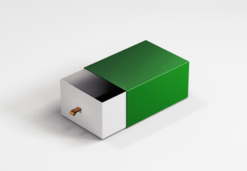 Colorful Box Packaging Mockup Half Side View. Product Packaging Mockup Template.