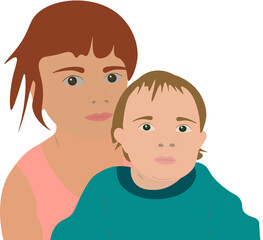 Hermanos. Dos hermanitas posando para una foto. fondo transparente