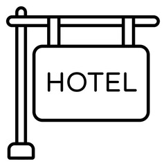 A premium download icon of hotel board