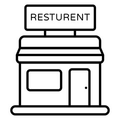 A perfect design icon of restaurant