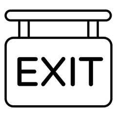 A premium download icon of exit board