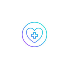 Medical Help icon. Vector illustration for graphic design, Web, UI,