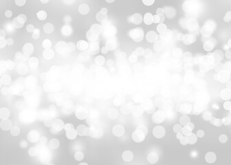 Abstract bluish white bokeh winter light background