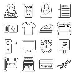 Pack of Hotel Linear Icons