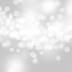 Abstract bluish white bokeh winter light background