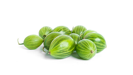 Gooseberry isolated on a white background. Gooseberries