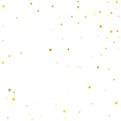 Gold Stars Invitation. Yellow Texture Modern. Golden Confetti Sky. Orange Falling Card Glitter Gift. Celebration Sky. Starry Holiday. Sparkling Symbol.