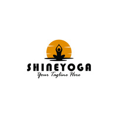 Simple Sunshine Yoga Logo Design