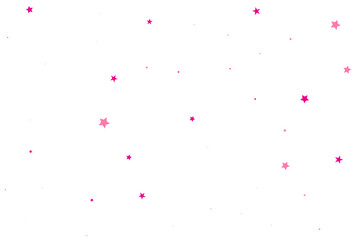 Pink Stars Greeting. Coral Confetti Design. Salmon Falling Sky. Celebration Sky. Red Glitter Festive. Sparkling Festive. Texture Invitation. Universe Design.