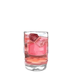 class with liquid and ice