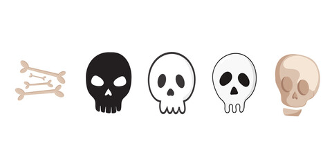 kull crossbone vector pirate icon logo Halloween ghost graphic symbol illustration