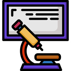 microscope line icon