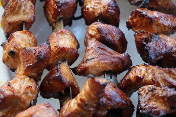grilled meat on the grill