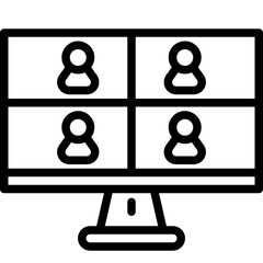 videoconference line icon