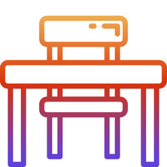 desk gradient icon