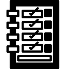 checklist solid line icon