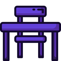 desk two tone icon