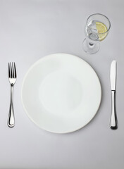 plate and cutlery