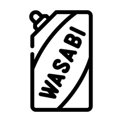 package wasabi line icon vector. package wasabi sign. isolated contour symbol black illustration
