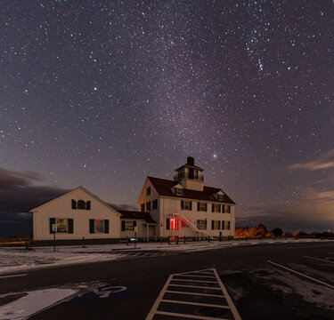 Winter Milky Way over Coast Guard Beach Old Rescue Station